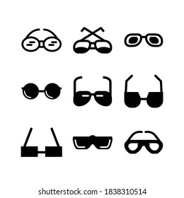 sunglasses icon or logo isolated sign symbol vector illustration - Collection of high quality black style vector icons
