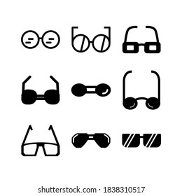 sunglasses icon or logo isolated sign symbol vector illustration - Collection of high quality black style vector icons
