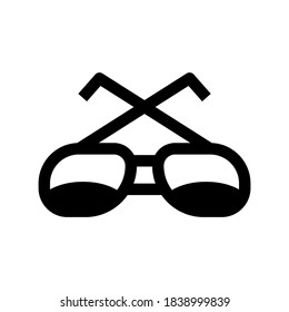 sunglasses icon or logo isolated sign symbol vector illustration - high quality black style vector icons
