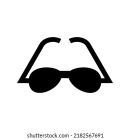sunglasses icon or logo isolated sign symbol vector illustration - high quality black style vector icons
