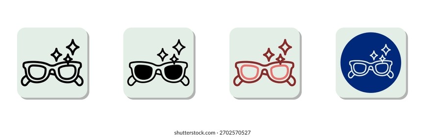 Sunglasses Icon Multi Style Vector Illustration
