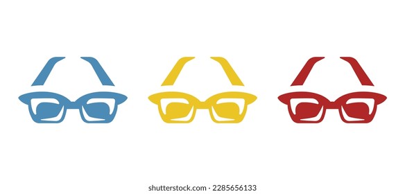 icono de gafas de sol sobre fondo blanco, ilustración vectorial