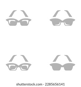 sunglasses icon on white background, vector illustration