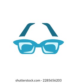 sunglasses icon on white background, vector illustration