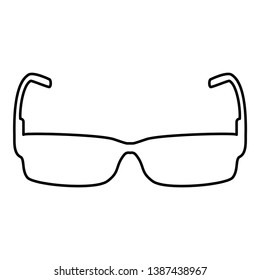 Sunglasses icon outline black color