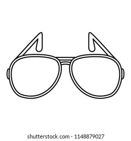 Sunglasses icon. Outline sunglasses vector icon for web design isolated on white background