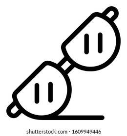 Sunglasses icon. Outline sunglasses vector icon for web design isolated on white background