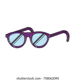 sunglasses icon over white background vector illustration
