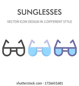 paquete de iconos de gafas de sol aislado en fondo blanco. para el diseño de su sitio web, logotipo, aplicación, interfaz de usuario. Ilustración gráfica vectorial y trazo editable. EPS 10.