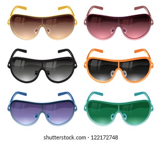 Sunglasses icon set