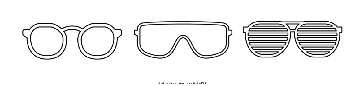 Conjunto de iconos de gafas de sol Vector de ilustración