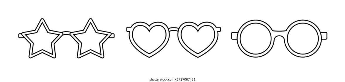 Conjunto de iconos de gafas de sol Vector de ilustración