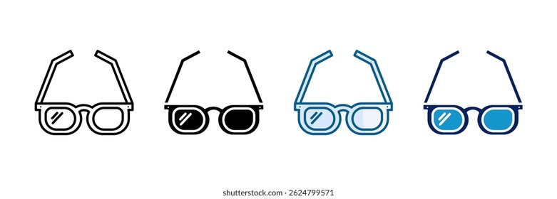 Conjunto de iconos de gafas de sol Colección de estilo múltiple