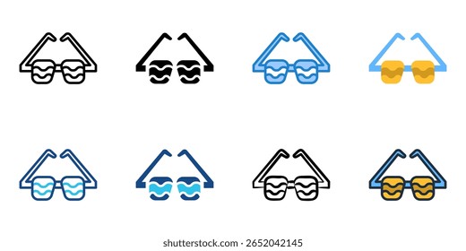 Sunglasses icon set multiple style collection 

