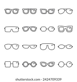 Sunglasses icon set vector illustration