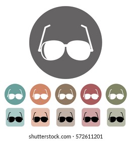 Sunglasses icon set.Vector illustration
