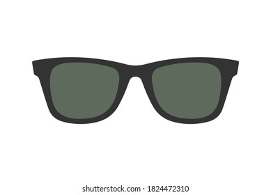 Sunglasses icon shape silhouette. Eye glasses logo symbol sign. Vector illustration image. Isolated on white background.