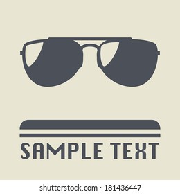 Sunglasses Icon Or Sign, Vector Illustration