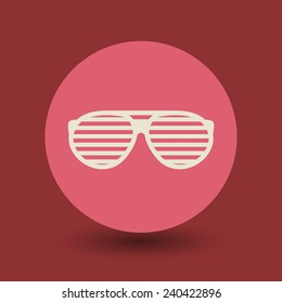 Sunglasses icon or sign, vector illustration