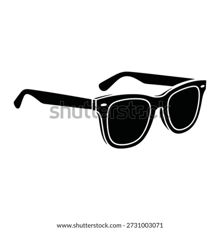 Sunglasses icon simple black silhouette fashion eyewear illustration
