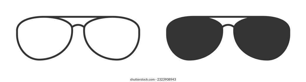 Sunglasses icon. Simple design. Vector illustration.