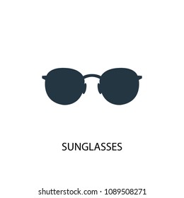 sunglasses icon. Simple element illustration. sunglasses concept symbol design from Beach collection. Can be used for web and mobile.