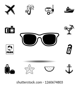 Sunglasses icon. Simple glyph vector element of Summer icons set for UI and UX, website or mobile application