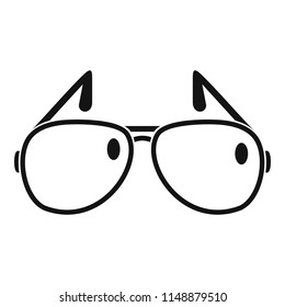 Sunglasses icon. Simple illustration of sunglasses vector icon for web design isolated on white background