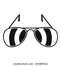 Sunglasses icon. Simple illustration of sunglasses vector icon for web