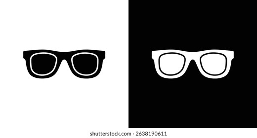 Sunglasses icon in solid flat trendy design style.