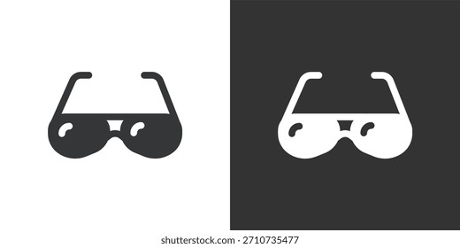 Icono de gafas de sol. Icono de la serie de glifos sólidos
