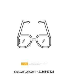 Sunglasses Icon. Summer Vacation Outline Icon