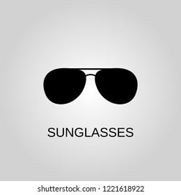 Sunglasses icon. Sunglasses symbol. Flat design. Stock - Vector illustration