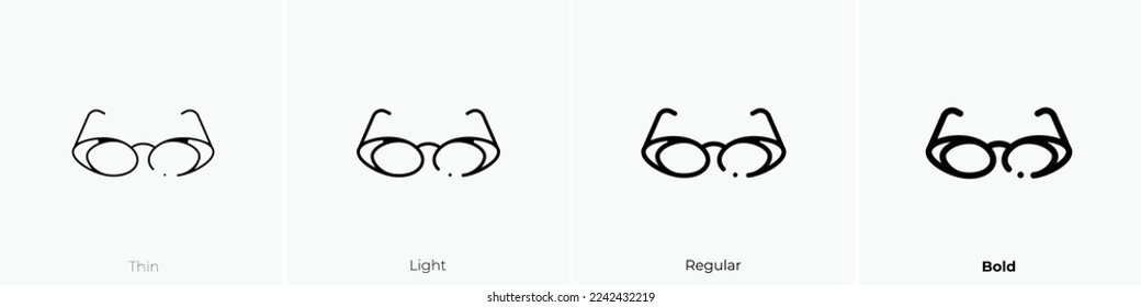 sunglasses icon. Thin, Light Regular And Bold style design isolated on white background