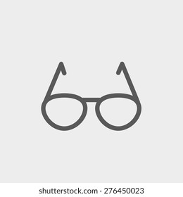 Sunglasses icon thin line for web and mobile, modern minimalistic flat design. Vector dark grey icon on light grey background.