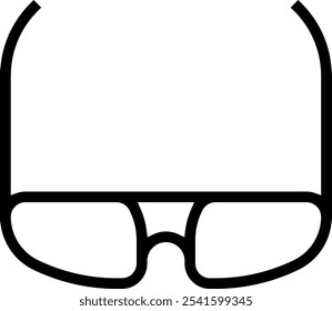 Sonnenbrillen-Symbol. Dünnes lineares Design einzeln auf weißem Hintergrund