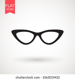 Sunglasses icon in trendy flat style isolated on background. Sunglasses icon page symbol for your web site design Sunglasses icon logo, app.