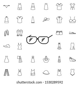 Sunglasses icon. Universal set of summer clothes for website design and development, app development