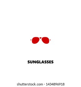 sunglasses icon. sunglasses vector design. sign design. red color