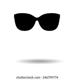 Sunglasses icon, vector illustration 
