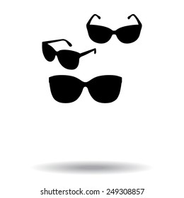 Sunglasses icon, vector illustration 