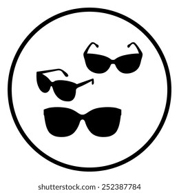 Sunglasses icon, vector illustration