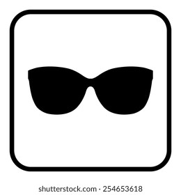 Sunglasses icon, vector illustration