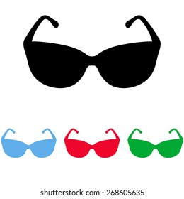 Sunglasses icon, vector illustration