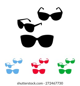 Sunglasses icon, vector illustration