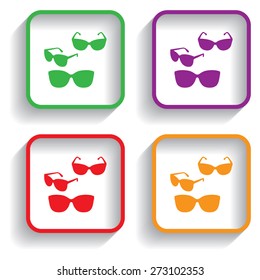 Sunglasses icon, vector illustration