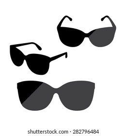 Sunglasses icon, vector illustration 