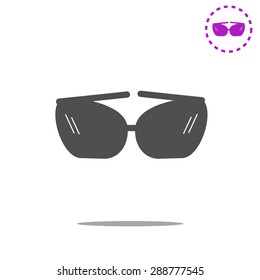 Sunglasses icon, vector illustration