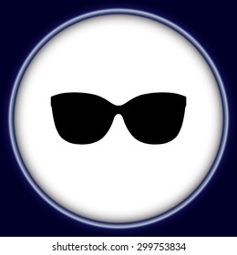 Sunglasses icon, vector illustration 