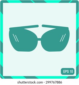 Sunglasses icon, vector illustration